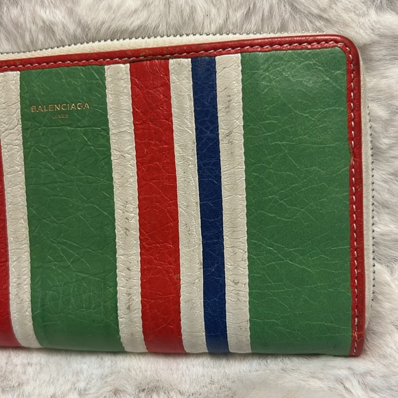 Balenciaga Bazaar striped leather long zip around wallet - Picture 5 of 17